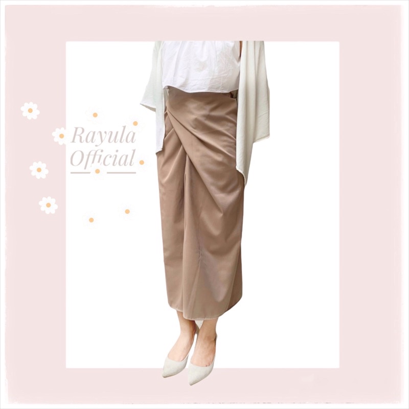 WRAP SKIRT / ROK LILIT-Latte Cotton