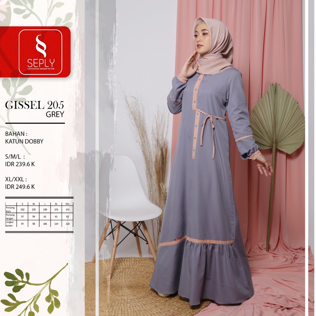 GAMIS TERBARU 2021 SEPLY GISSEL 205 GREY