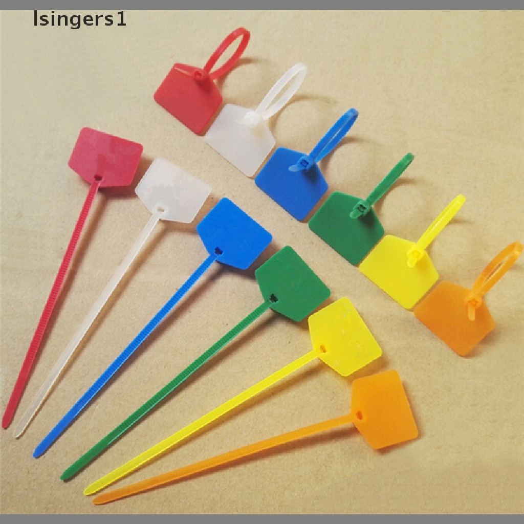 (lsingers1) 100pcs Tali Pengikat Kabel Bahan Nilon Warna-Warni