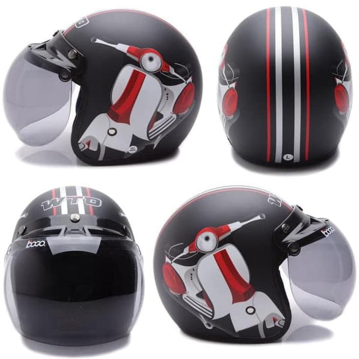 HELM BOGO - HELM RETRO BOGO - VESPA HELM BOGO CLASIC - SNI