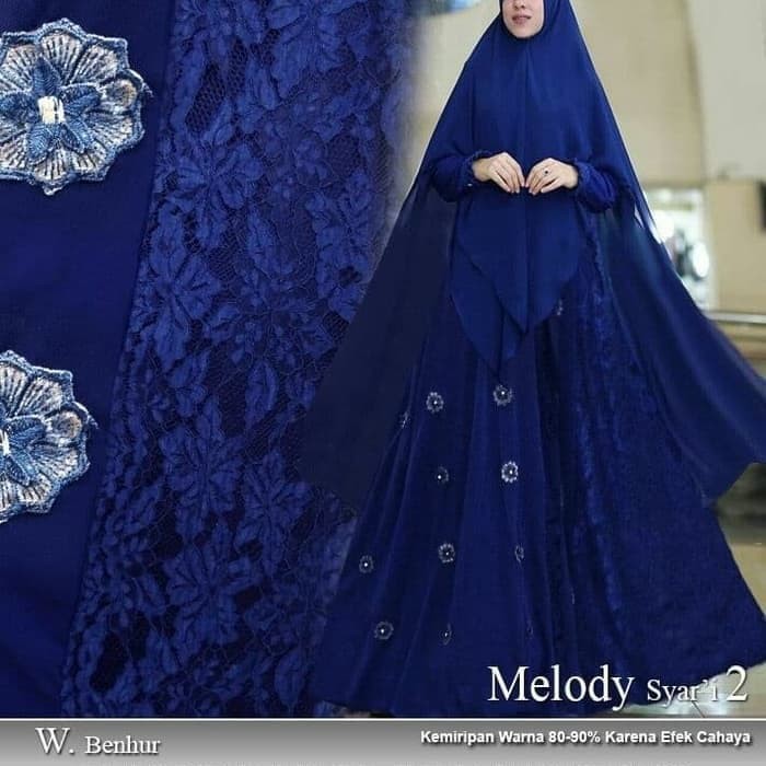 hijab Setelan hijab syari gamis maxy dress melody ceruti brukat premiun good merchant