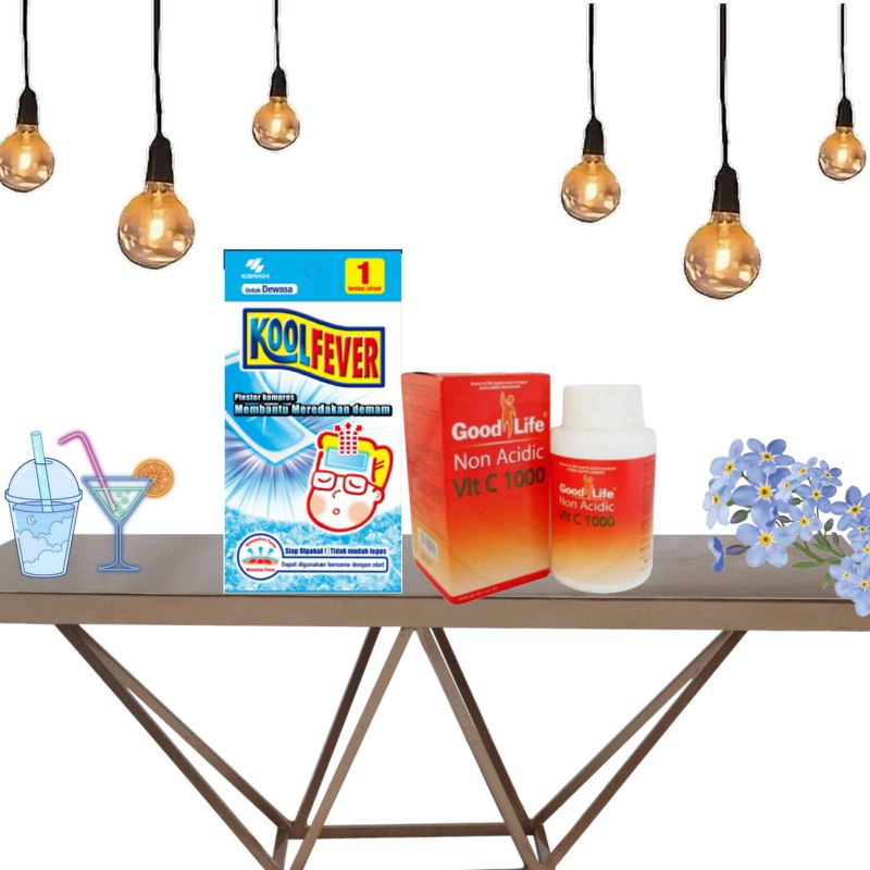 KOOL FEVER DEWASA + GOOD LIFE VIT C 1000 MG