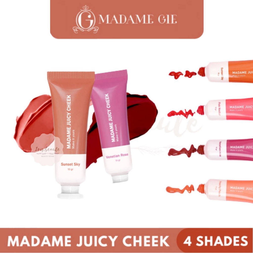 MADAME GIE Madame Juicy Cheek / Blush On / Lipstick / Eyeshadow