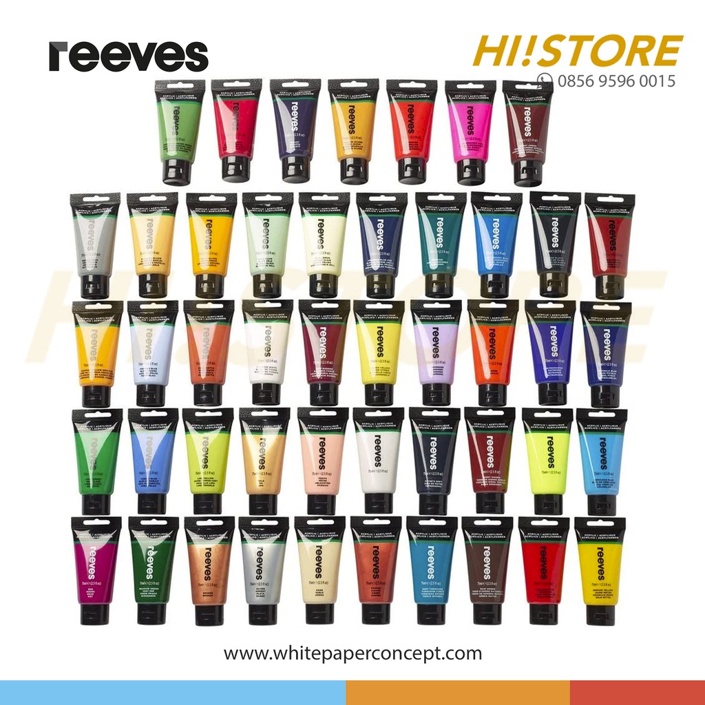  Reeves  Acrylic Paint 75ml Single Satuan Cat  Akrilik  