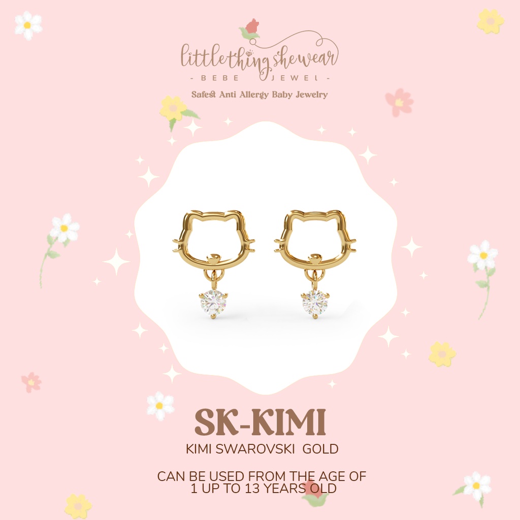 Anting Anak Littlethingshewear Kimi Emas Kuning