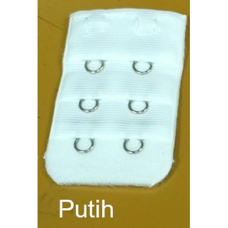 Pengait Bra Extension / Penyambung tali BH 2 kait / Sambungan Bra Save-Putih