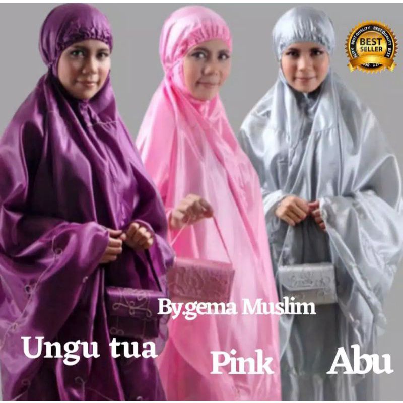 MUKENA TRAVELING PARASUT PREMIUM JUMBO - MUKENA PARASUT TIPIS MURAH RINGAN ABUTAY GRATIS DOMPET