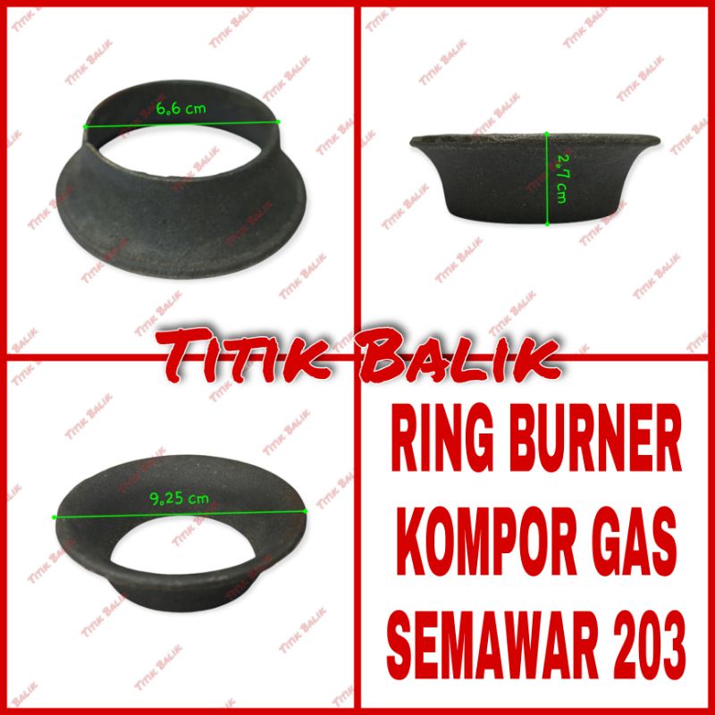 Burner Ring Cor Api Kompor Gas Semawar 203 / Mangkuk Kepala Mawar 03