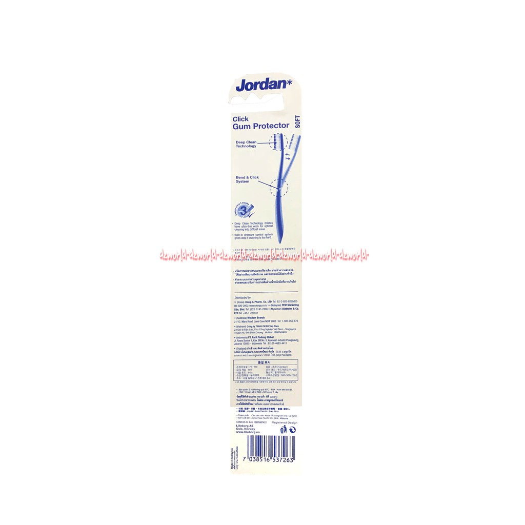 Jordan Prevent Hard Click Gum Protector Pelindung Sikat Gigi Super Soft