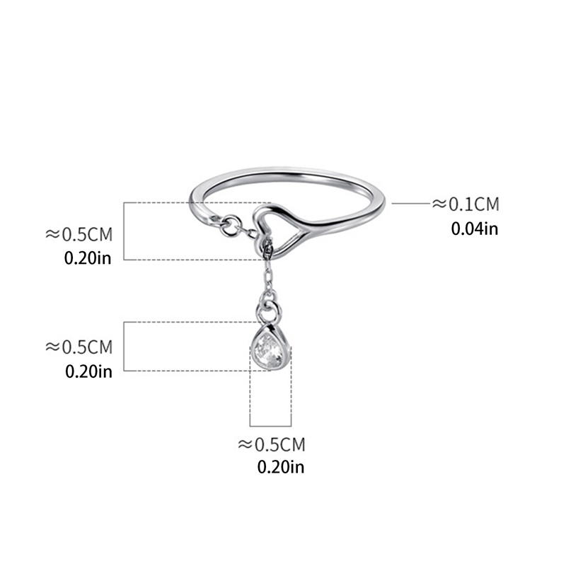 Cincin Sterling Silver 925 Model Rantai Terbuka Untuk Wanita