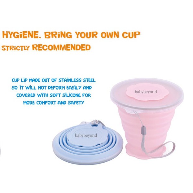 BABY BEYOND SILICONE COLLAPSIBLE CUP 350ML / BB1040 (PERLENKAPAN MAKAN DAN MINUM)