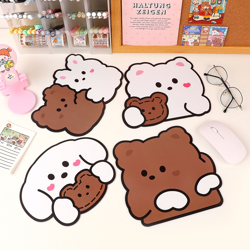 Mouse Pad Karakter Gambar Motif Lucu Motif Bear Alas Mouse Anti Air