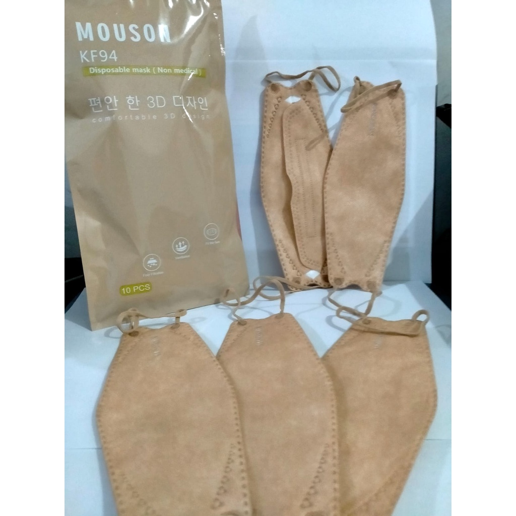 Masker KF94 4 Ply Mouson Warna Warni 1 Pack Isi 10 Pcs