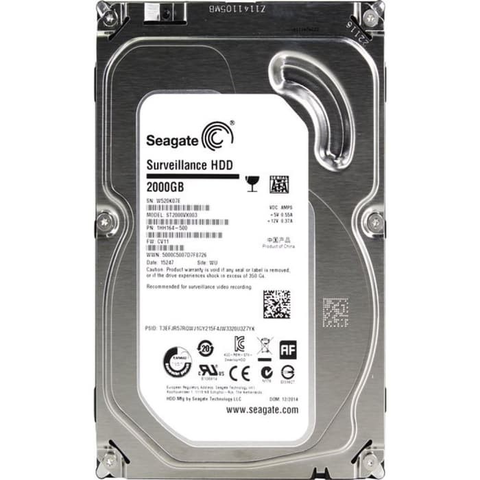 HDD Harddisk Seagate 2tera