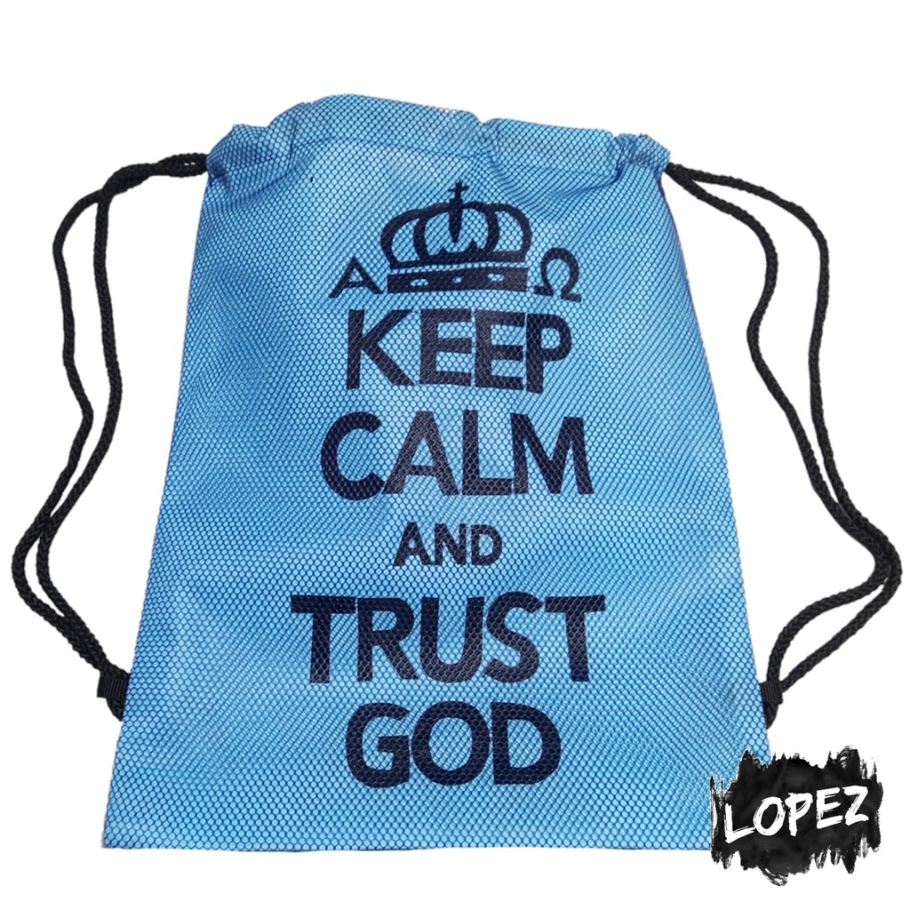 Tas Jaring Quotes Gereja / Tas Ransel Keep Calm and Trust God