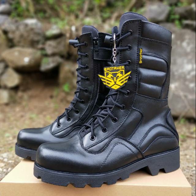 SEPATU PDL BROTRHER LGR RADIAL KULIT ASLI SEPATU PDL TNI POLRI SECURITY SATPAM SEPATU BOOTS PRIA