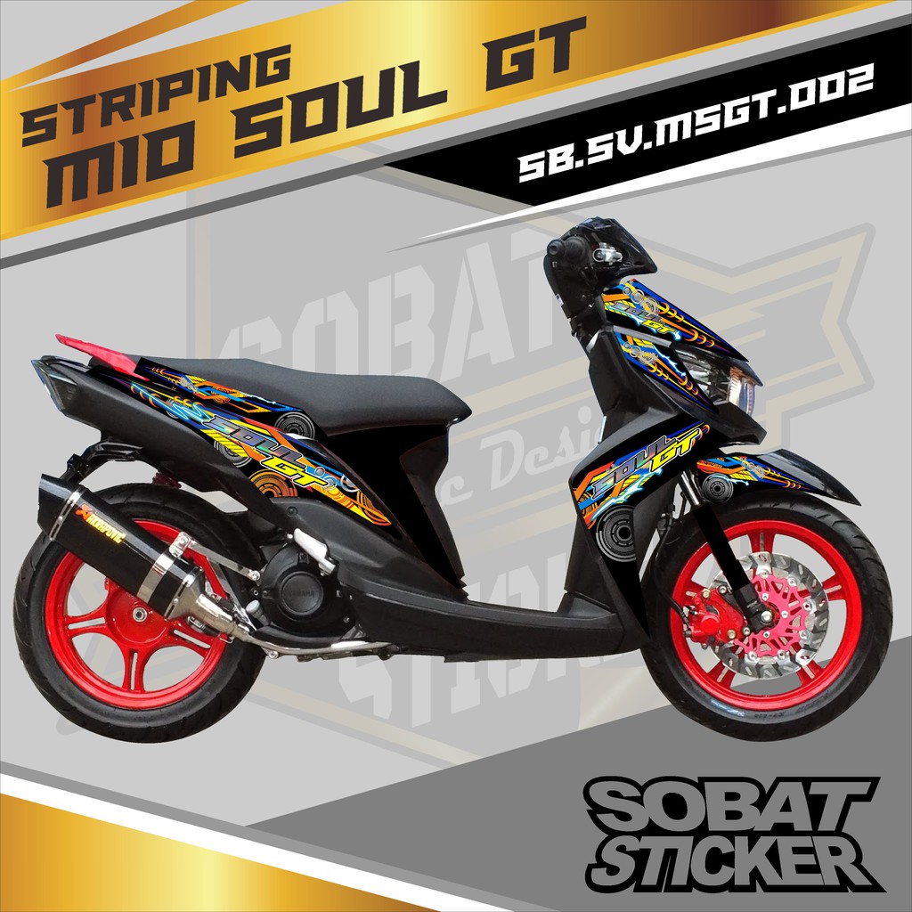 Striping MIO SOUL GT -  Sticker Striping Variasi list Yamaha MIO SOUL GT 002