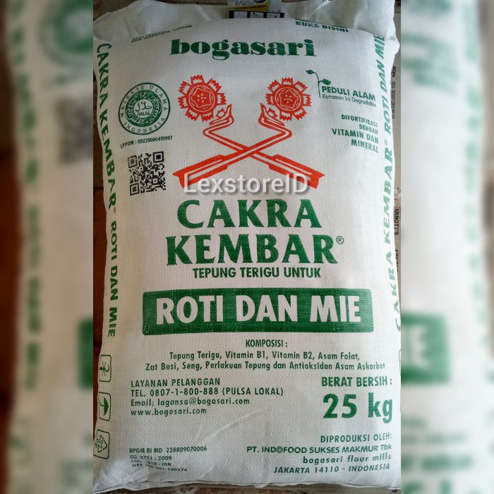 

BISA COD Cakra kembar tepung terigu sak 25Kg
