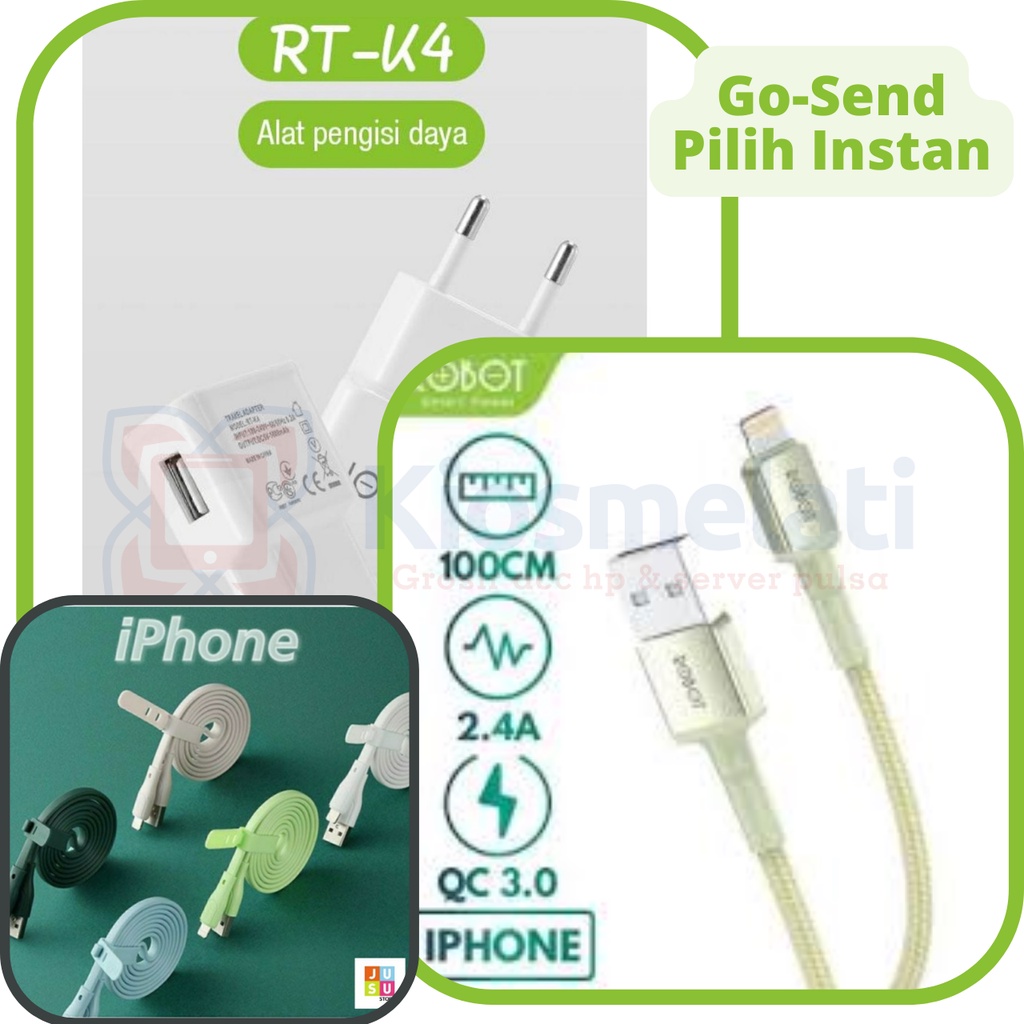 ROBOT Batok Charger ORI RTK4/RTK4S Charger Robot Micro USB/Charger Robot Type C/Charger Iphone