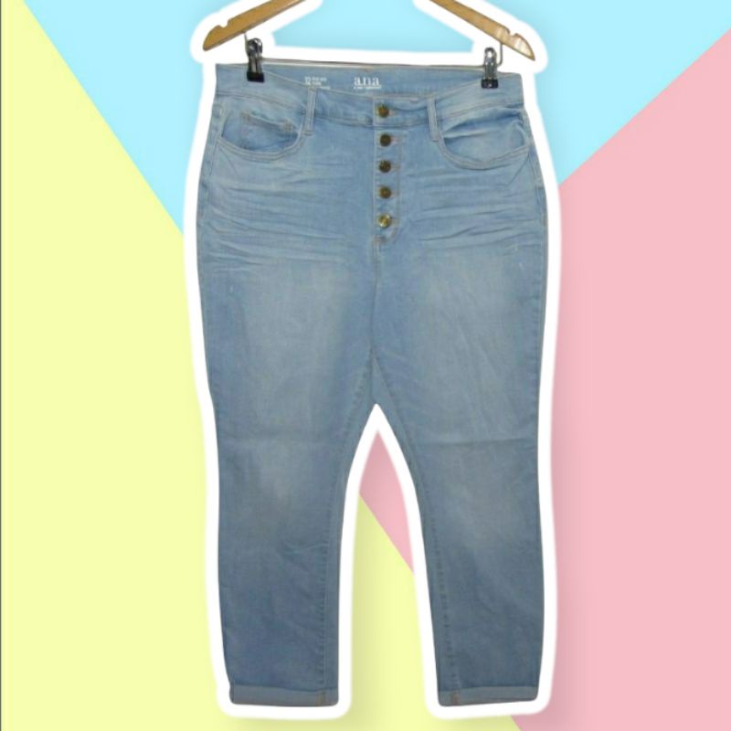 RBM-7989 CELANA JEANS PANJANG WANITA ANA HIGH RISE FLARE BIGSIZE JUMBO - PILIH SIZE (BRANDED MURAH S