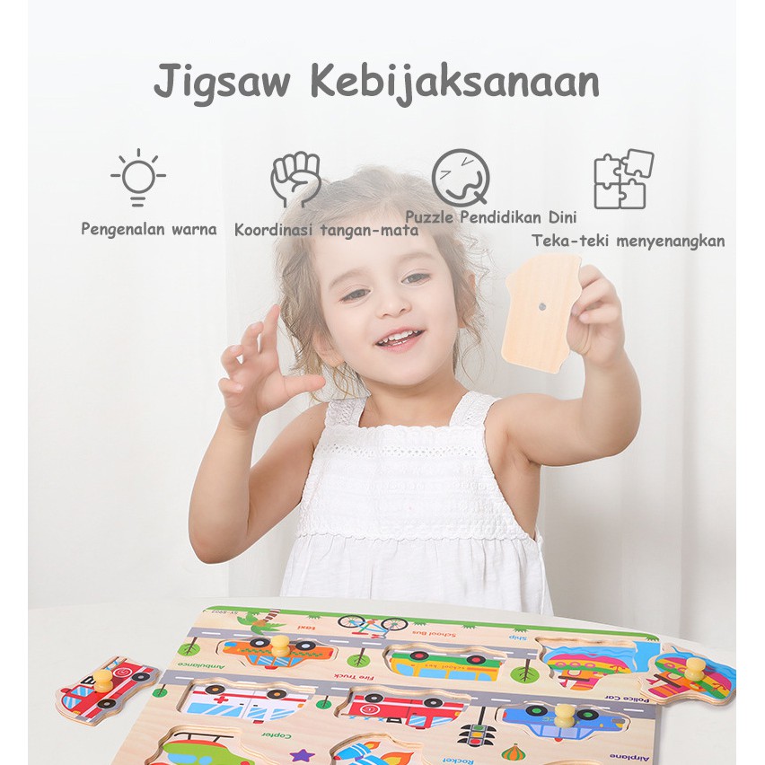Puzzle Knob murah / Puzzle Kayu Knob / Puzzle angka / puzzle huruf/puzzle Hijayah