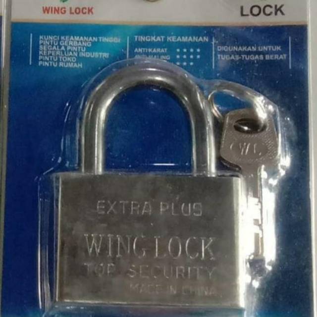 gembok wing lock 60 short gembok winglock 60mm pendek