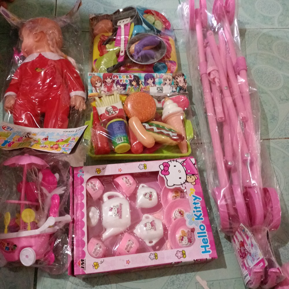 Mainan Anak Set Cangkir Teko Wh090 Karakter Mini
