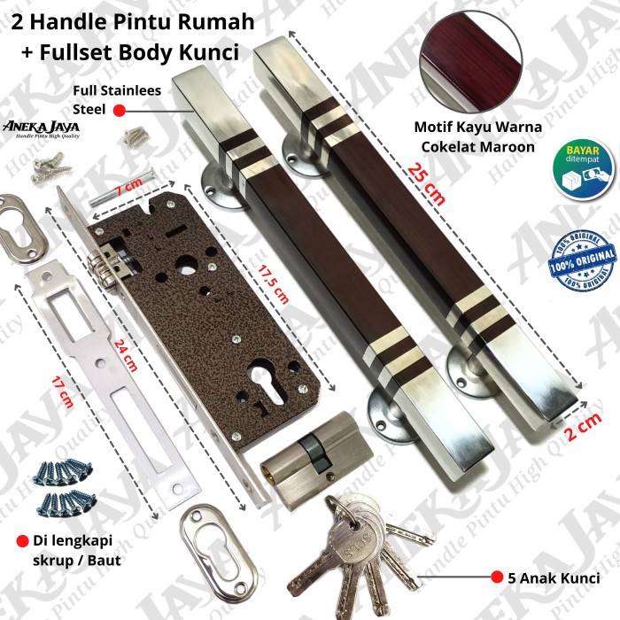 Kunci Pintu Rumah Handle Pintu Rumah Panjang 25 Cm Gagang Pintu Rumah
