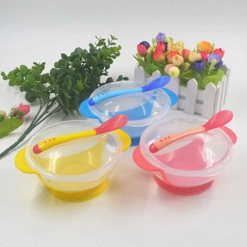 Piring Mangkuk Makan Bayi Lengkap Unik Batita Suction Bowl PP13M