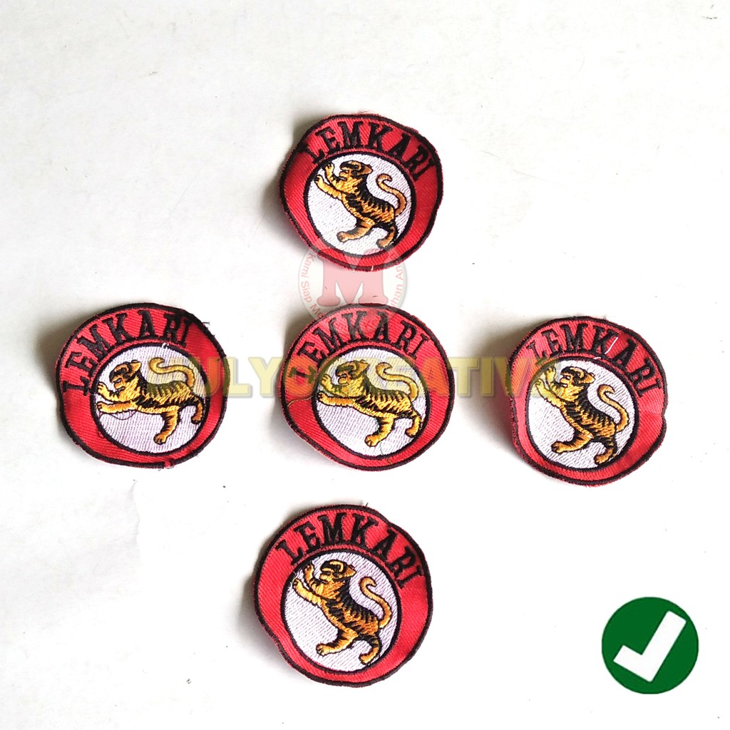 Badge Patch Logo Lemkari Bordir Bet Lembaga Karate Indonesia Murah