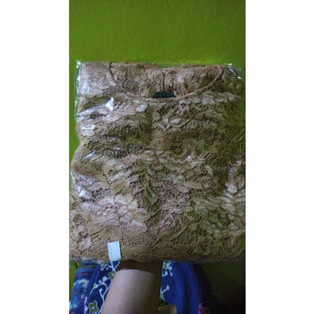 RZ - COD Set Kebaya JUMBO Ld 140cm ANDIEN SET by Zikra. Atasan brokat lapis furing dan rok plisket-8