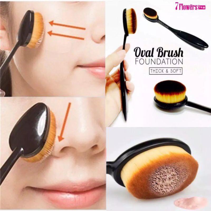 Oval Blending Brush Foundation Kuas Oval Make Up Wajah