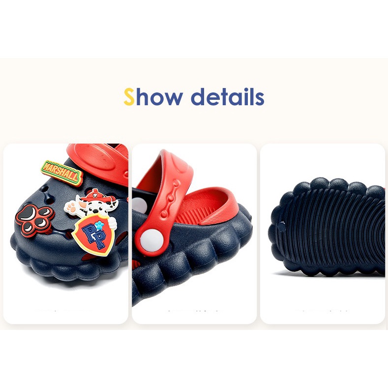 SANDAL ANAK LAKI-LAKI SLOP CROCS PAW PATROL ANTI-SLIP PW