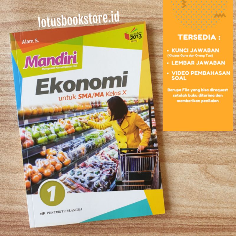 Mandiri Ekonomi SMA Kelas 10  - Buku Erlangga Original - Jurusan IPS
