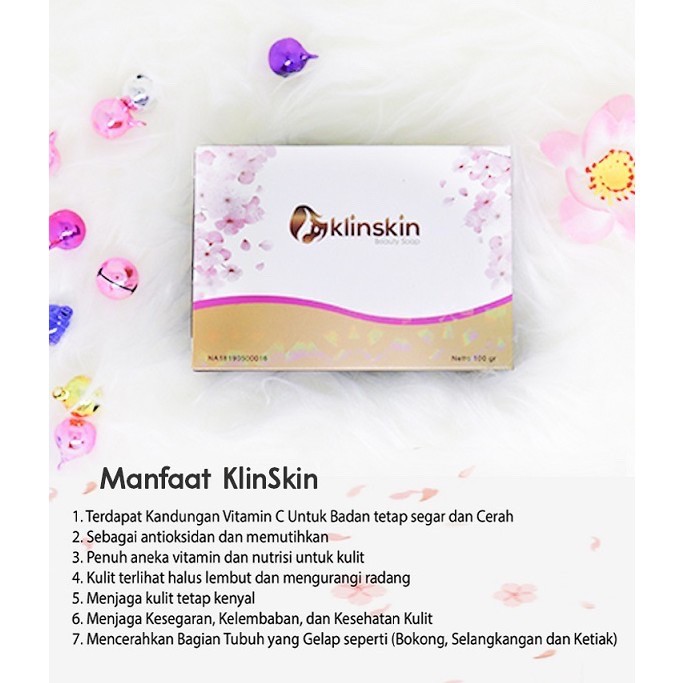 SABUN KLINSKIN / KLIN SKIN PEMUTIH BADAN DAN WAJAH WANITA ORIGINAL ORI 100% BPOM JAMINAN UANG BALIK