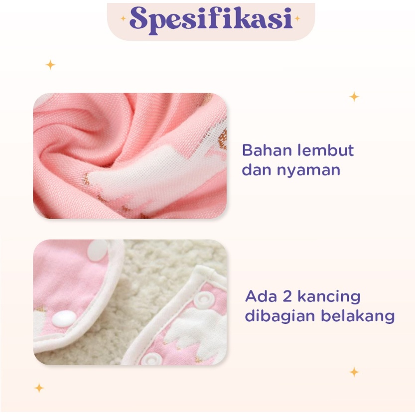 Bib Slabber / Slaber Bulat / Tatakan Iler bayi multifungsi sleber air liur bayi lembut CBKS LC