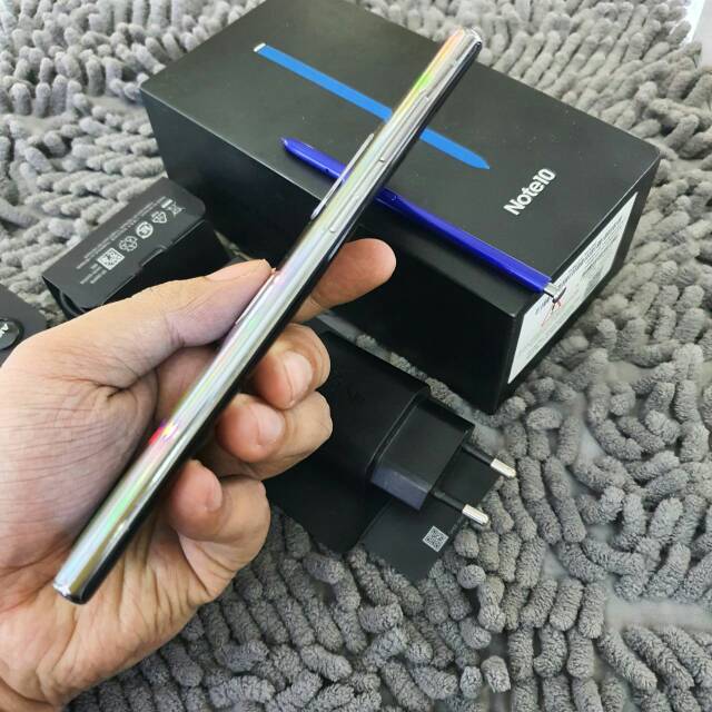 Samsung Note 10 aura glow internal 256gb fullset original-2