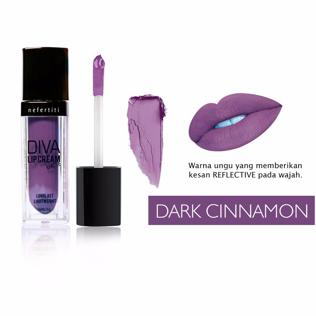 Nefertiti Paris Diva Lip Cream Matte Dark Cinnamon
