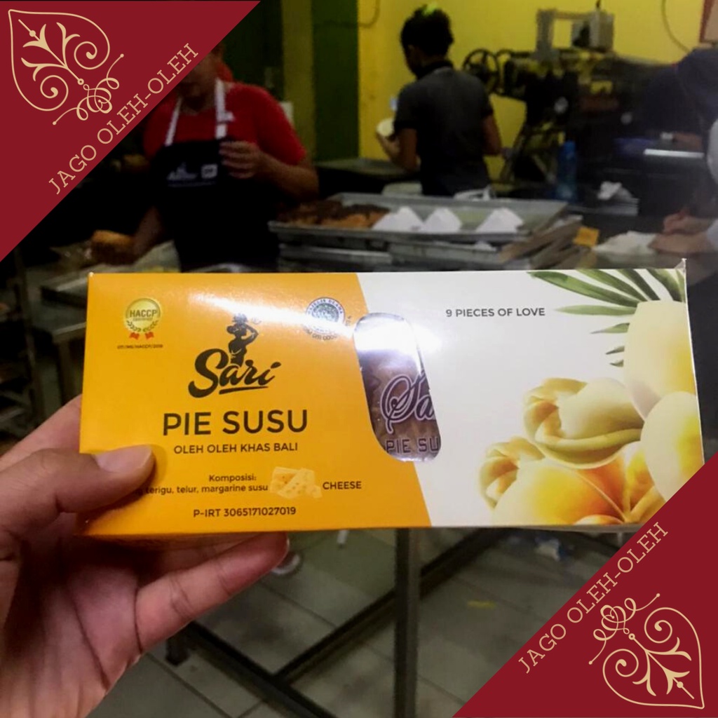 Pie Susu Sari Bali box isi 9 pcs - Original - Coklat - Keju - Pandan - Strawberry - Coklat Mix Keju