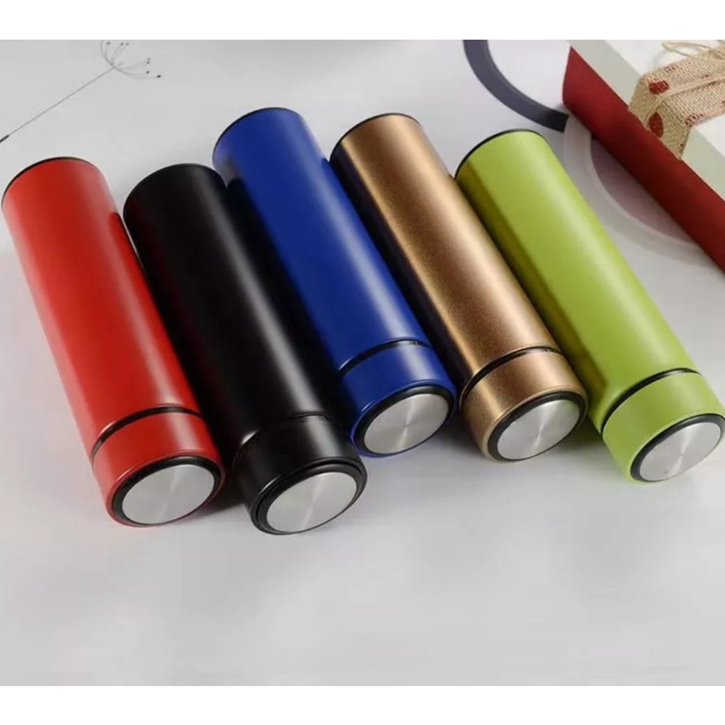 Termos Air Panas 500ml Polos stainless Tahan 24 Jam-Smart Tumbler Thermos Air Panas Mini stenlis 500ml Vaccum Termos Viral Kekinian Model Polos Tahan Air Panas Dan Dingin Stenlis Awet Kuat Tahan Lama