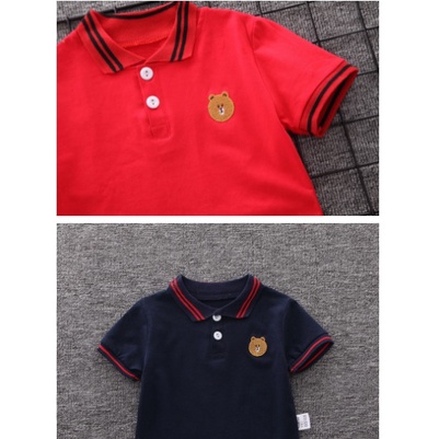 (6Bln-4Thn) COD Setelan Baju Anak / Pakaian Anak Lengan Pendek Import Motif Polo TEDY