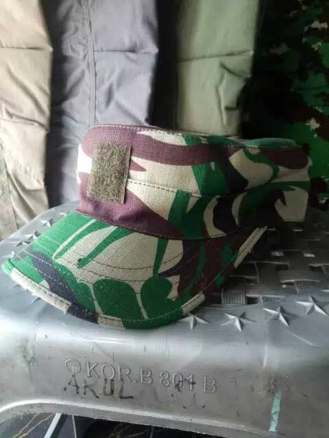 topi pet loreng standar TNI commando bahan SRITEX berkualitas / topi pet bdu army malpinas lapangan