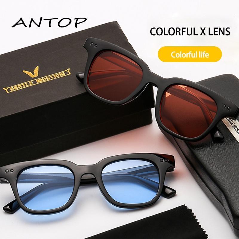 Kacamata Hitam Wanita Korean Fashion Gaya Candy Color Square Kacamata Anti UV400 Anti Radiasi Retro Sunglasses ANTOP