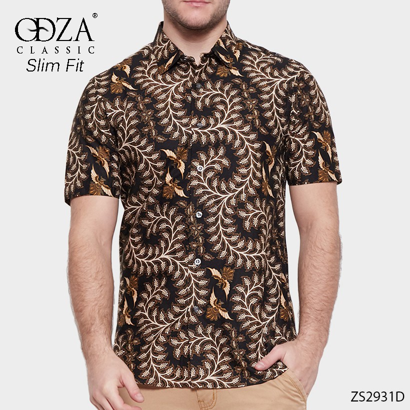 Odza Baju Batik Pria Tangan Pendek Kemeja Pria Seragam Odza Baju Batik Pria Tangan Pendek Kemeja Pria Seragam