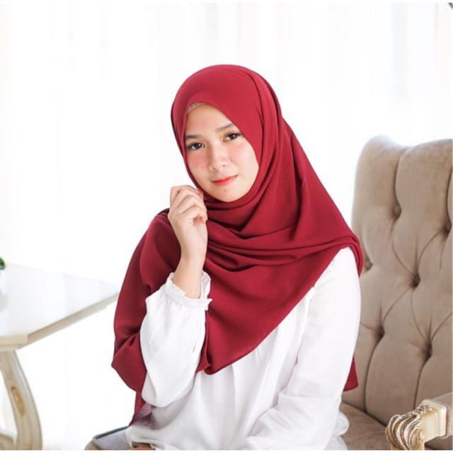 Pashmina polos bubble pop murah tebel adem / jilbab tebal ga nerawang nyaman dipakai / Pashmina Polos Kulit Jeruk