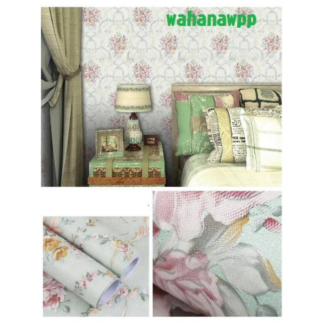 Wallpaper Dinding Shabby Hijau