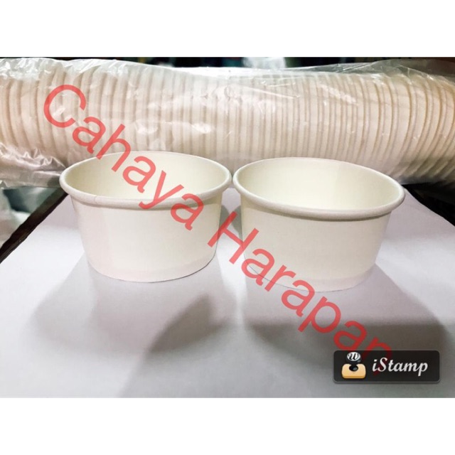 Jual Paper Cup Ice Cream 2 Oz Paper Cup Plain Putih Es 2 Oz Cup Putih susu Mini Isi 50