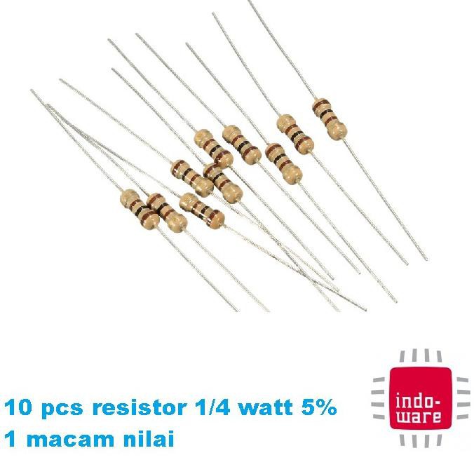 R Resistor 2M 2 M 2 Mega Ohm 2Mega Ohm 1/4 Watt 5% Paket 10 Pc Inwer3596 Segera Beli