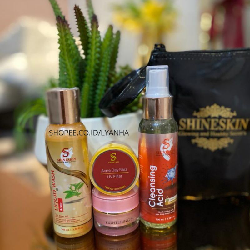 (COD&GRATIS ONGKIR) Paket hemat acne shineskin,untuk keluhan jerawat aktif,batu atau meradang