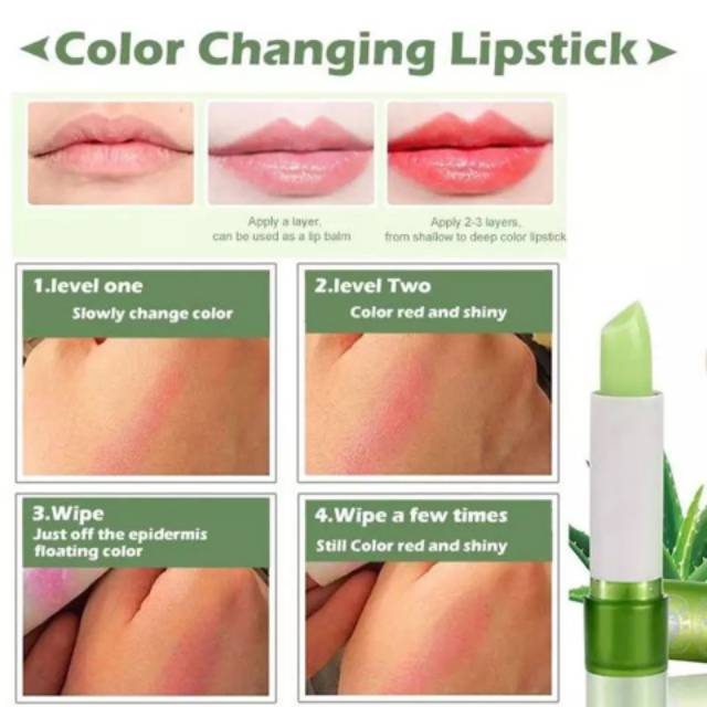 (BISA COD) LIPSTIK ALOE VERA / LIPBALM ALOE VERA / LIPSTICK [[PADAT]]